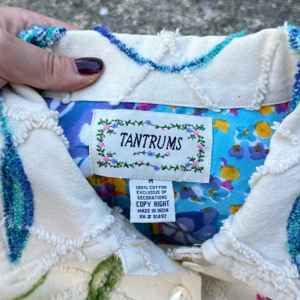 Tantrums White Floral Embroidered Bomber Jacket - Picture 6 of 12